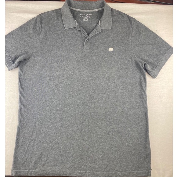 Banana Republic Other - Banana Republic Mens XL Elephant Pique Polo Shirt Charcoal Heather Gray
